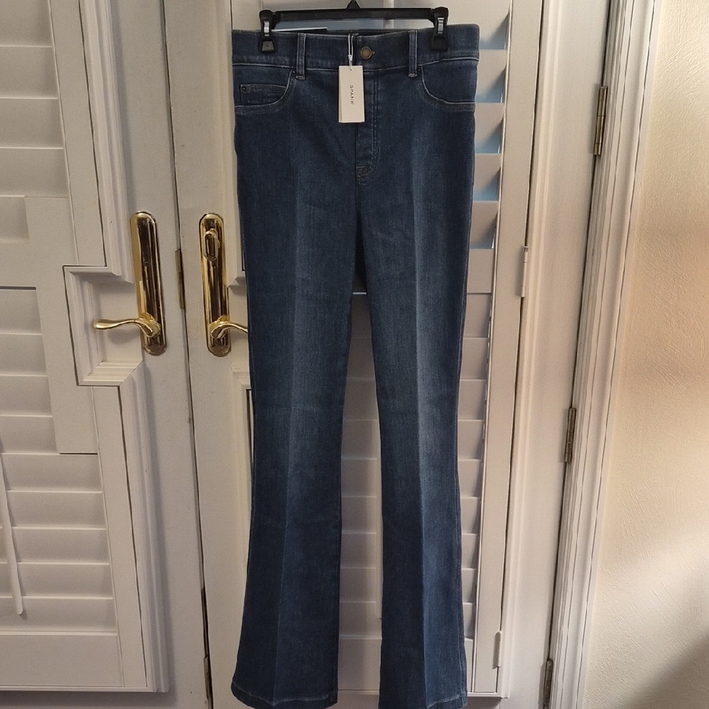SPANX Indigo Wide Leg Jeans